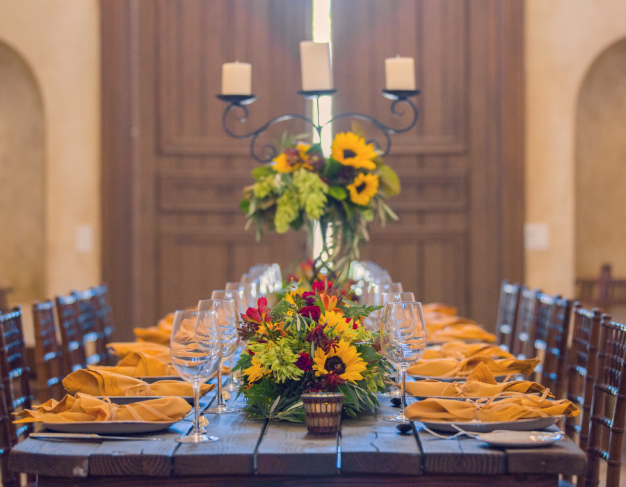 Paso Robles large party and private event dinner setting