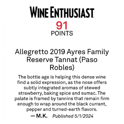 2019 Tannat - Wine Enthusiast